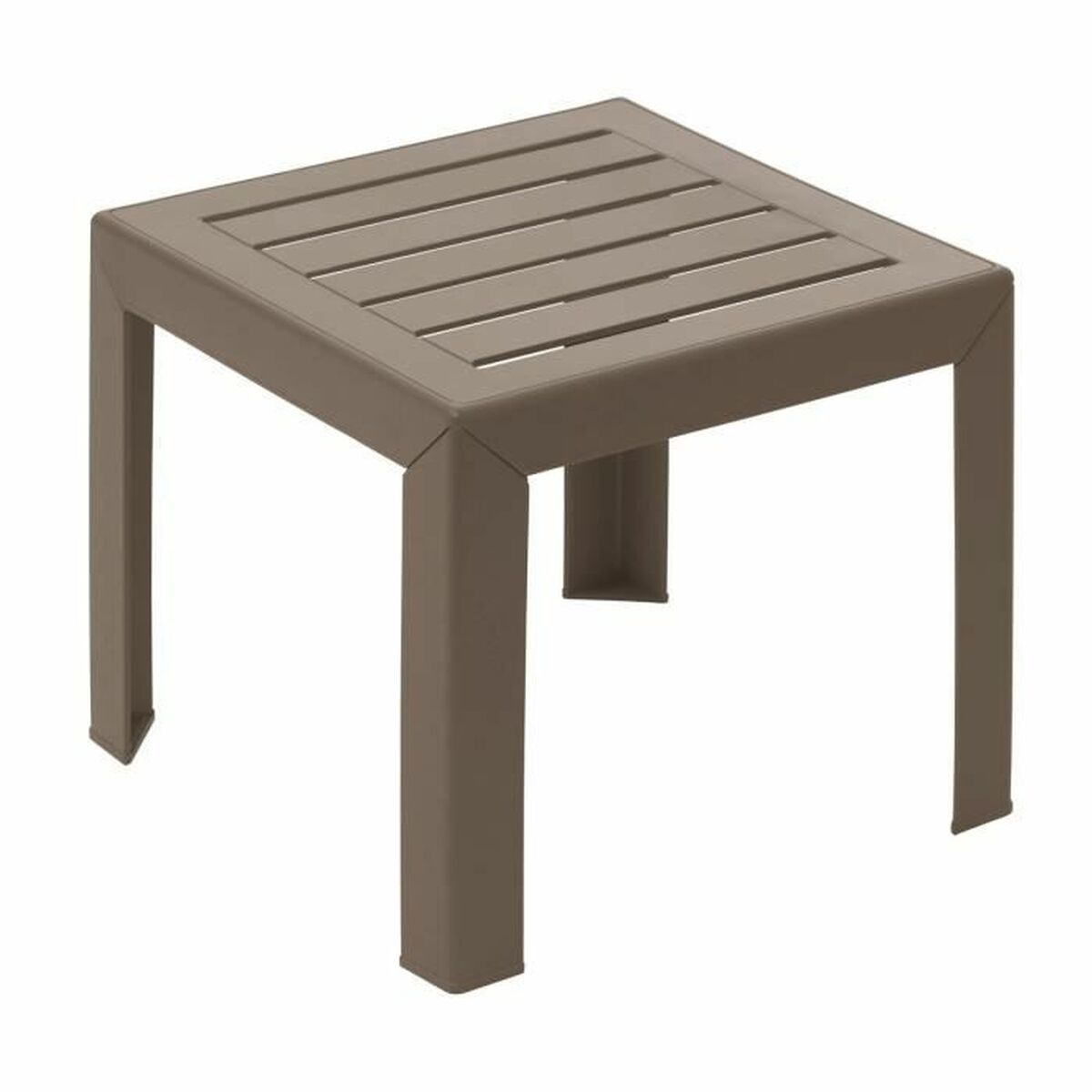 Tavolo Aggiuntivo Grosfillex Taupé Resina Plastica 40 X 40 X 35 cm