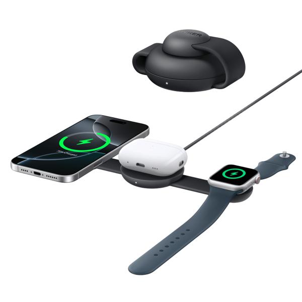 Anker B25m8h11 Caricabatterie Per Dispositivi Mobili Cuffie, Auricolare, Smartphone, Orologio Intelligente Nero Carica Wireless Ricarica Rapida Inter