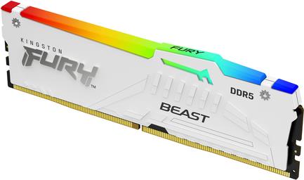 Kingston Fury Beast Rgb - Ddr5 - Modul - 16gb - Dimm 288-Pin - 3000 Mhz / Pc5-48000 - Cl36 - ON-Die Ecc - Weiß (kf560c36bwe2A-16)