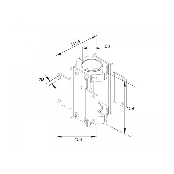 Multibrackets 5068 Accessorio Per Il Montaggio Del Monitor (m Pro Series - Dual Pole Clamp) - Image 3