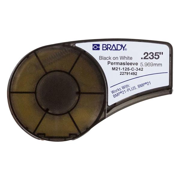 Brady M21-125-C-342 Etichetta Per Stampante Nero, Bianco (permasleeve HeaT-Shrink - Polyolefin Sleeve For - Bmp21-Plus Bmp21 Shrinking - Warranty: 12
