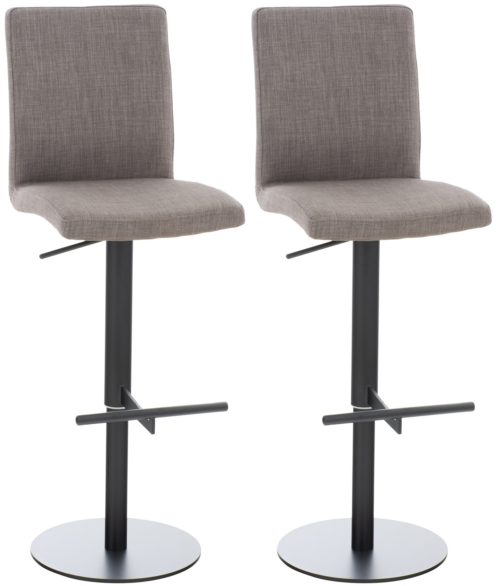 2er Set Barhocker Cadiz Stoff Schwarz