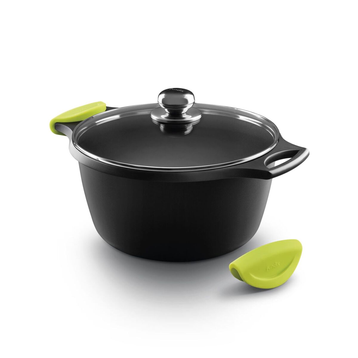 Casseruola Con Coperchio Castey F3 Io24 24cm Nero 1,8 L
