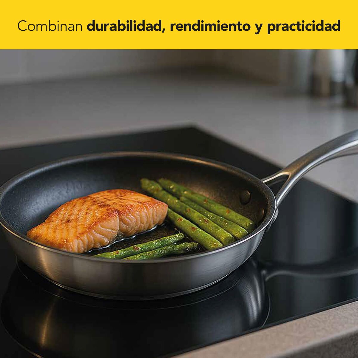 Padella Castey EA-S20 Grigio Acciaio Inossidabile Ø 20 cm - Image 3
