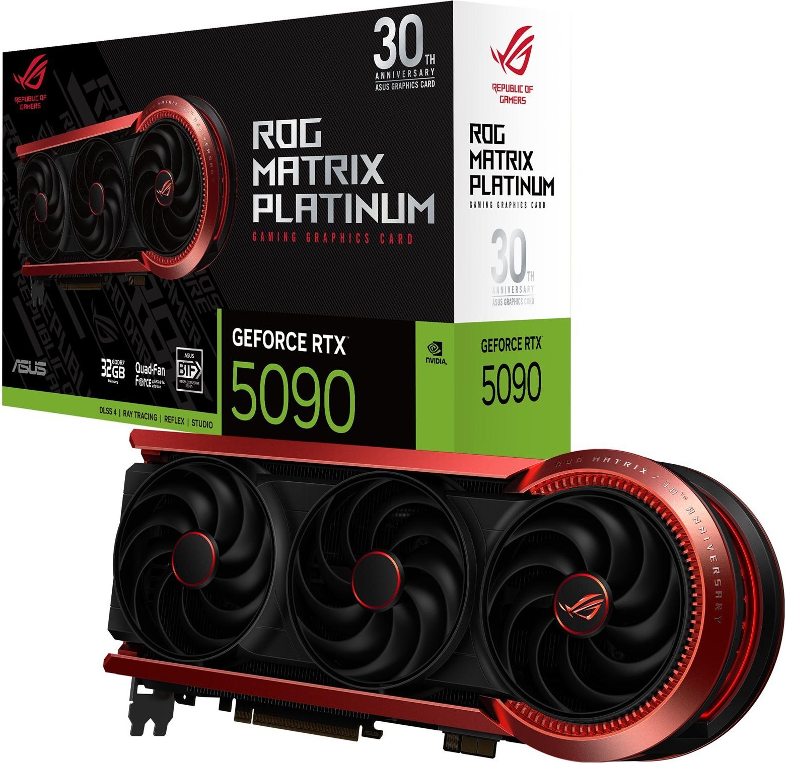 Asus Rog Matrix Platinum Geforce Rtx 5090 - 30th Anniversary Edition,, 32gb Gddr7, 2x Hdmi, 3x Dp (90yv0nf2-M0nm00)