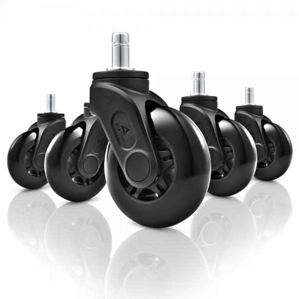 Sharkoon Sw10 Nero Plastica Poliuretanica Pu Rotelle (sharkoon Sw10 - Styrehjul - Sort [pakk)