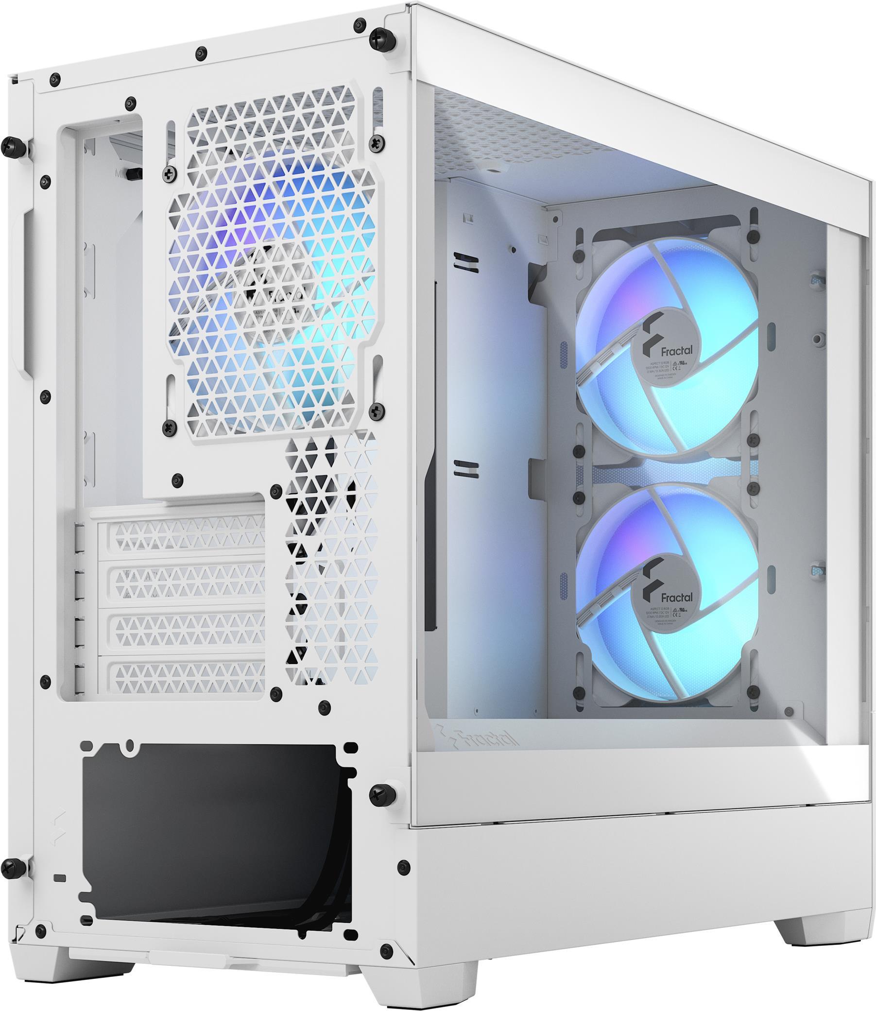 Fractal Design Pop Mini Air Rgb - Tower - Micro Atx - Seitenteil Mit Fenster (gehärtetes Glas) - Keine Spannungsversorgung (atx) - White Tg Clear Tin