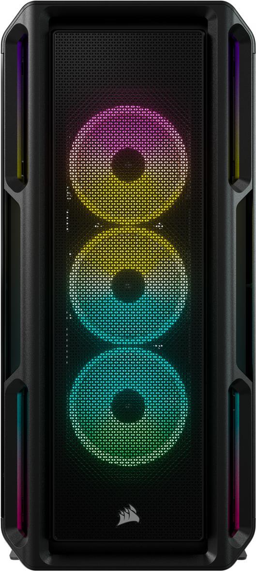 Corsair Icue 5000t Rgb - Mdt - Erweitertes Atx - Seitenteil Mit Fenster (gehärtetes Glas) - Keine Spannungsversorgung (atx) - Schwarz - Usb/audio (cc