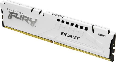 Kingston Fury Beast - Ddr5 - Modul - 32gb - Dimm 288-Pin - 6000 Mhz / Pc5-48000 - Cl30 - ON-Die Ecc - Weiß (kf560c30bwE-32)