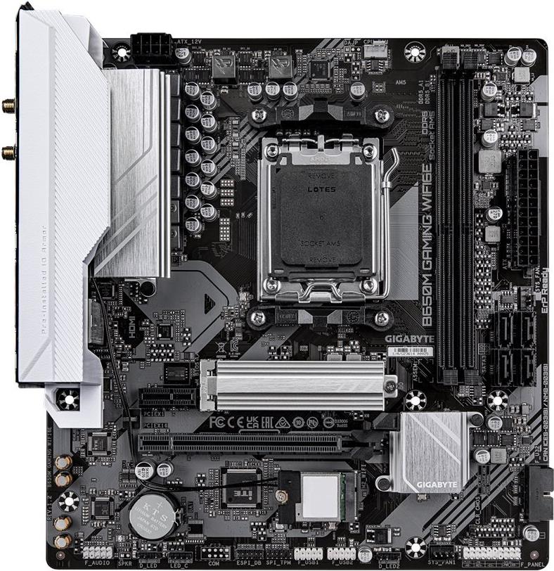 Gigabyte B650m Gaming Wifi6e - Motherboard - Micro Atx - Socket Am5 - Amd B650 Chipsatz - Usb 3.2 Gen 1 - 2.5 Gigabit Lan, Bluetooth, WI-Fi 6e - Onbo