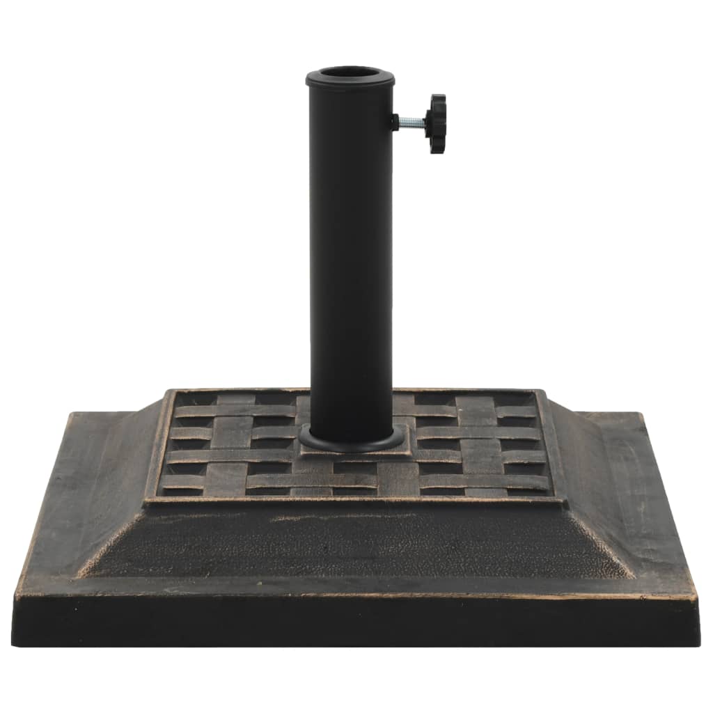 Base Per Parasole Quadrata In Poliresina 12 Kg Bronzo