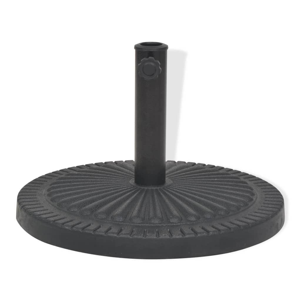 Base Per Parasole Circolare In Resina Nera 14 kg