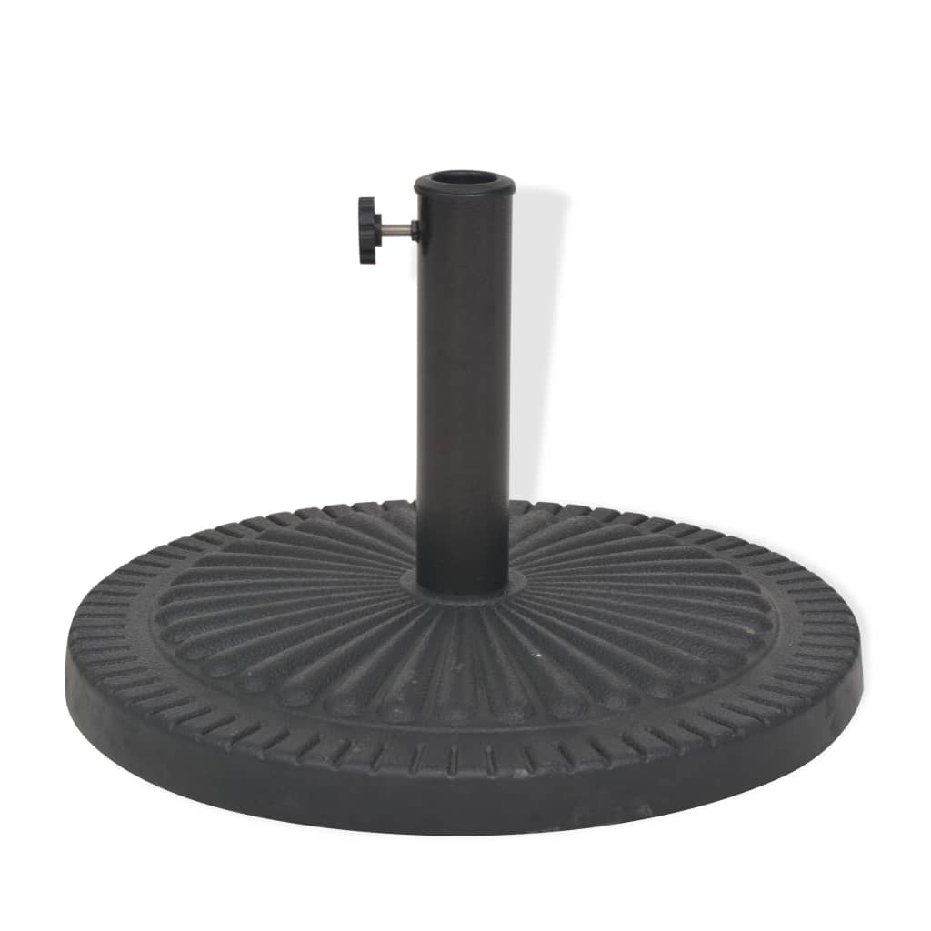 Base Per Parasole Circolare In Resina Nera 14 kg - Image 3