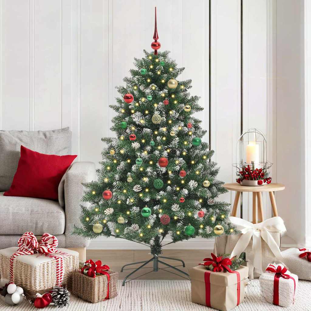 Albero Di Natale Artificiale Con 150 Led Verde 150 cm