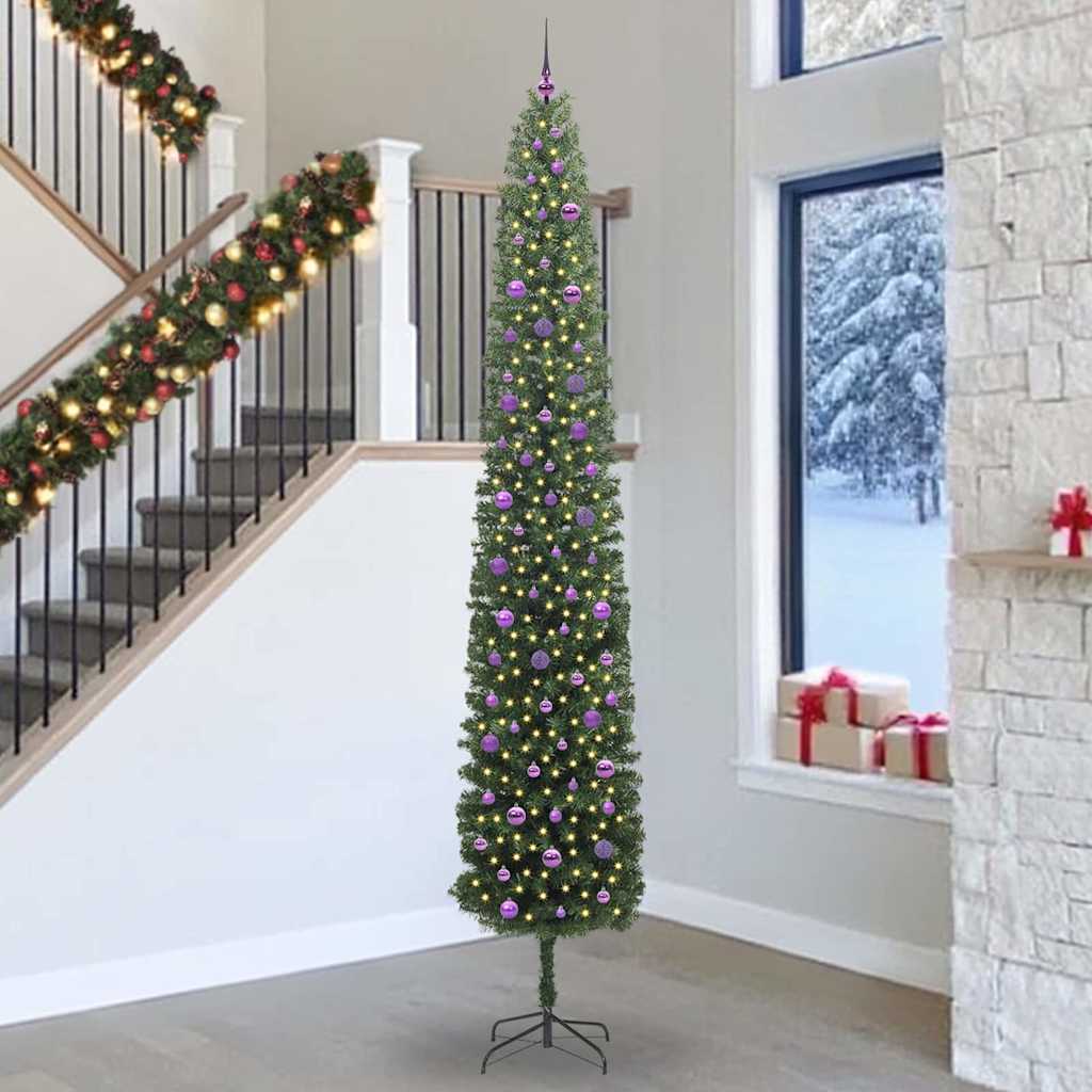Albero Di Natale Artificiale Con 300 Led Verde 300 cm