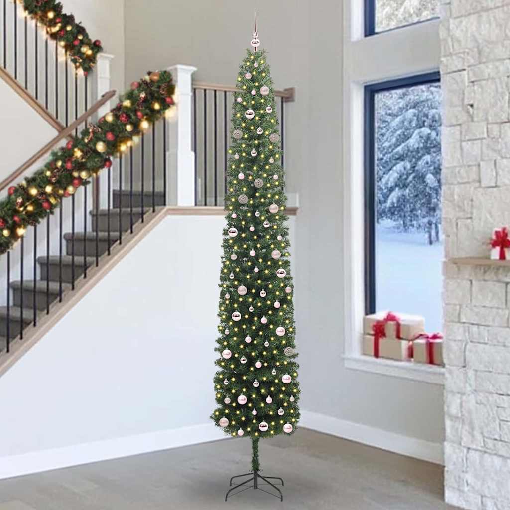 Albero Di Natale Artificiale Con 300 Led Verde 300 cm