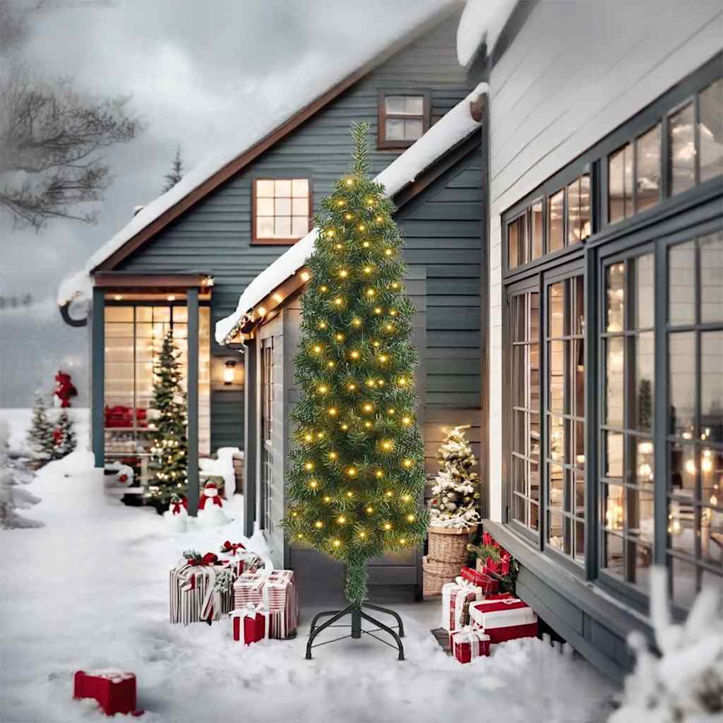 Albero Di Natale Artificiale Con 300 Led Verde 240 cm