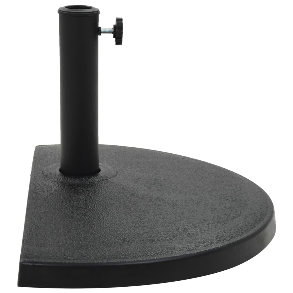 Base Per Parasole Semicircolare In Poliresina 15 Kg Nero