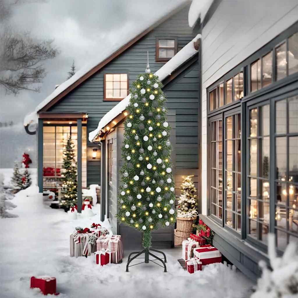 Albero Di Natale Artificiale Con 300 Led Verde 240 cm