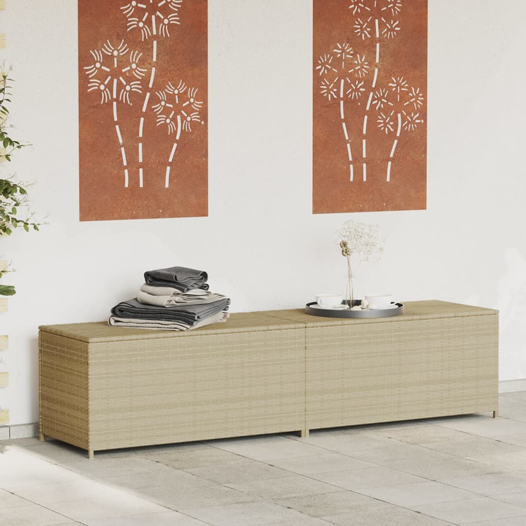 Contenitore Da Giardino Beige Misto 469l In Polyrattan