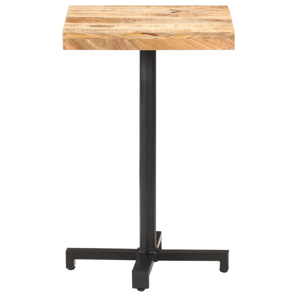 Tavolino Da Bistrot Quadrato 50x50x75 Cm Legno Di Mango Grezzo