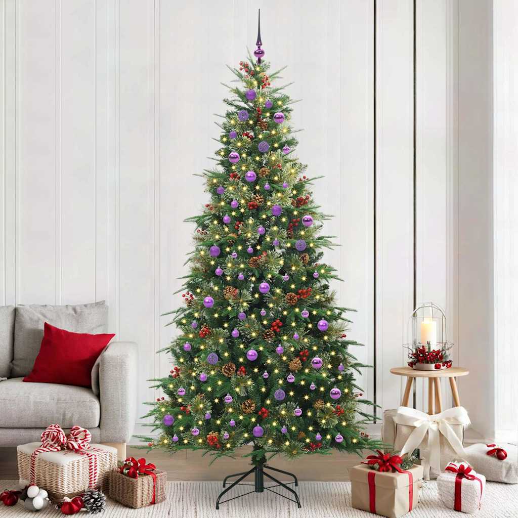 Albero Di Natale Artificiale Con Rami Pieghevoli Verde 240 cm