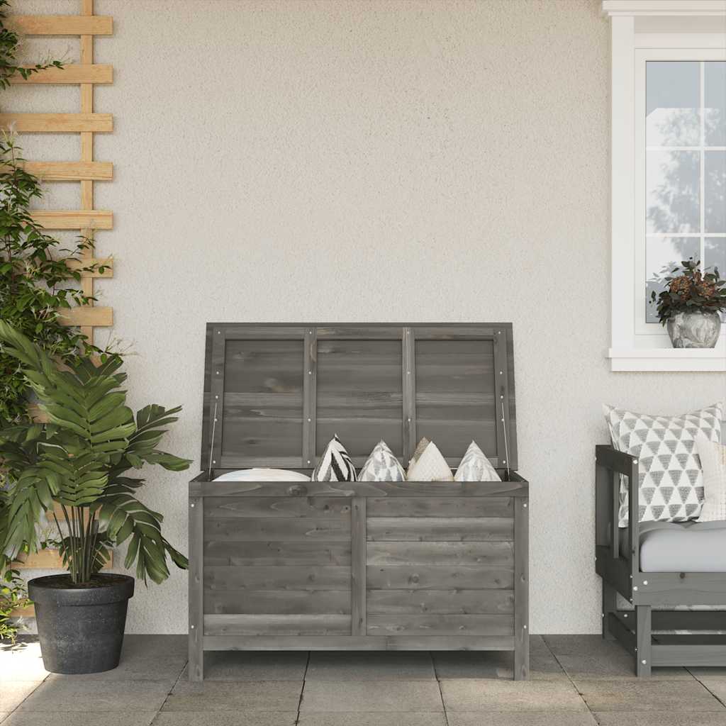 Contenitore Da Giardino Antracite 99x49,5x58,5cm Massello Abete