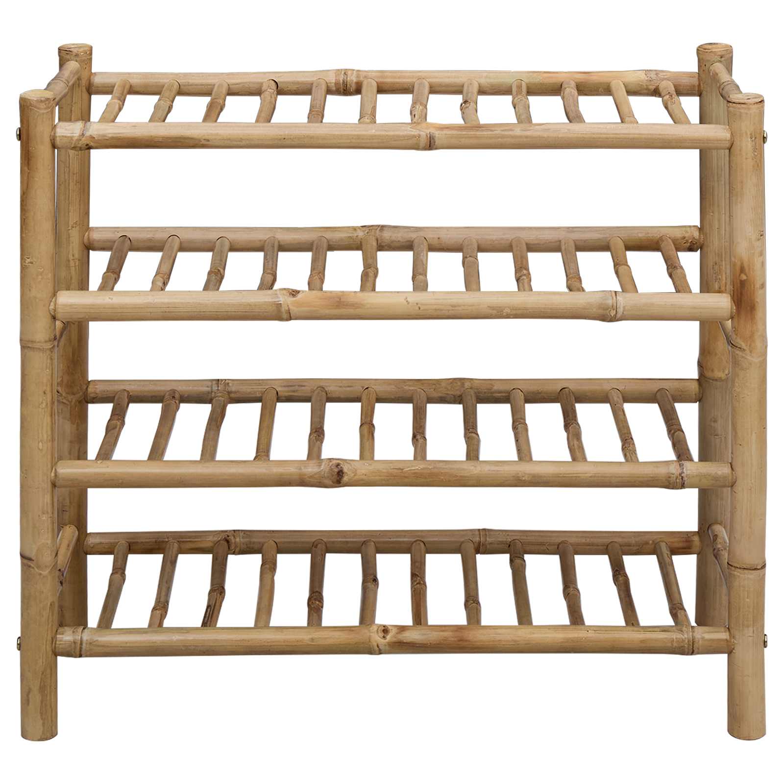 Scarpiera Con Lo Scaffale Naturale 68 X 28 X 63 Cm Bambù - Image 4