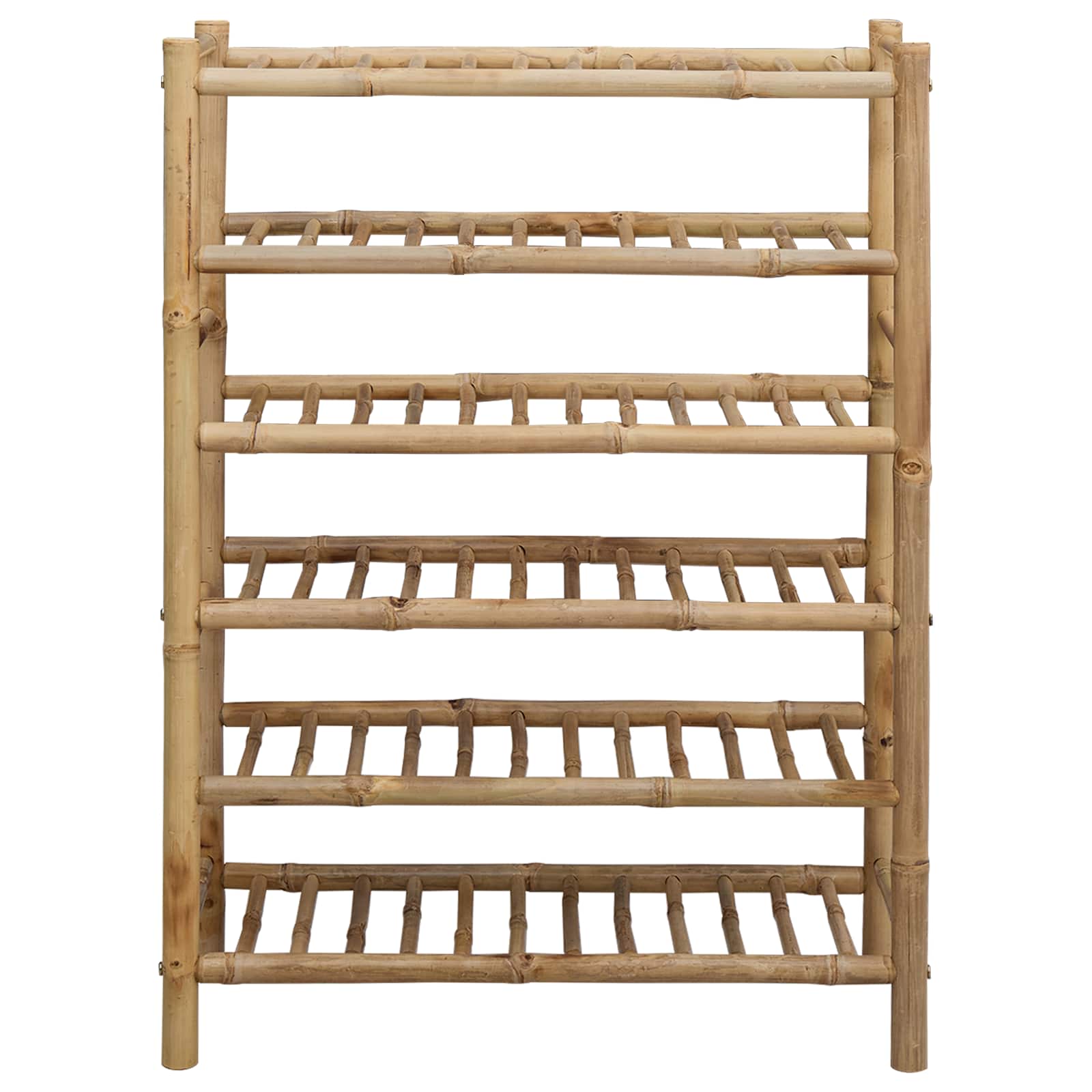 Scarpiera Con Lo Scaffale Naturale 68 X 28 X 96 Cm Bambù - Image 4