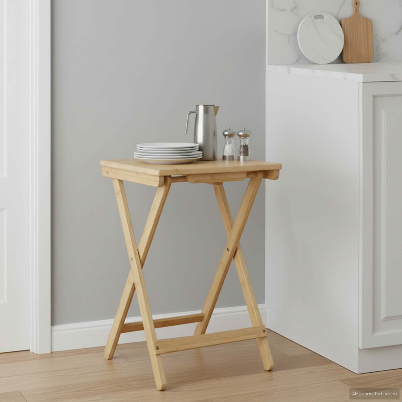 Tavolo Da Cucina Naturale 40 X 30 X 53,5 Cm Bambù