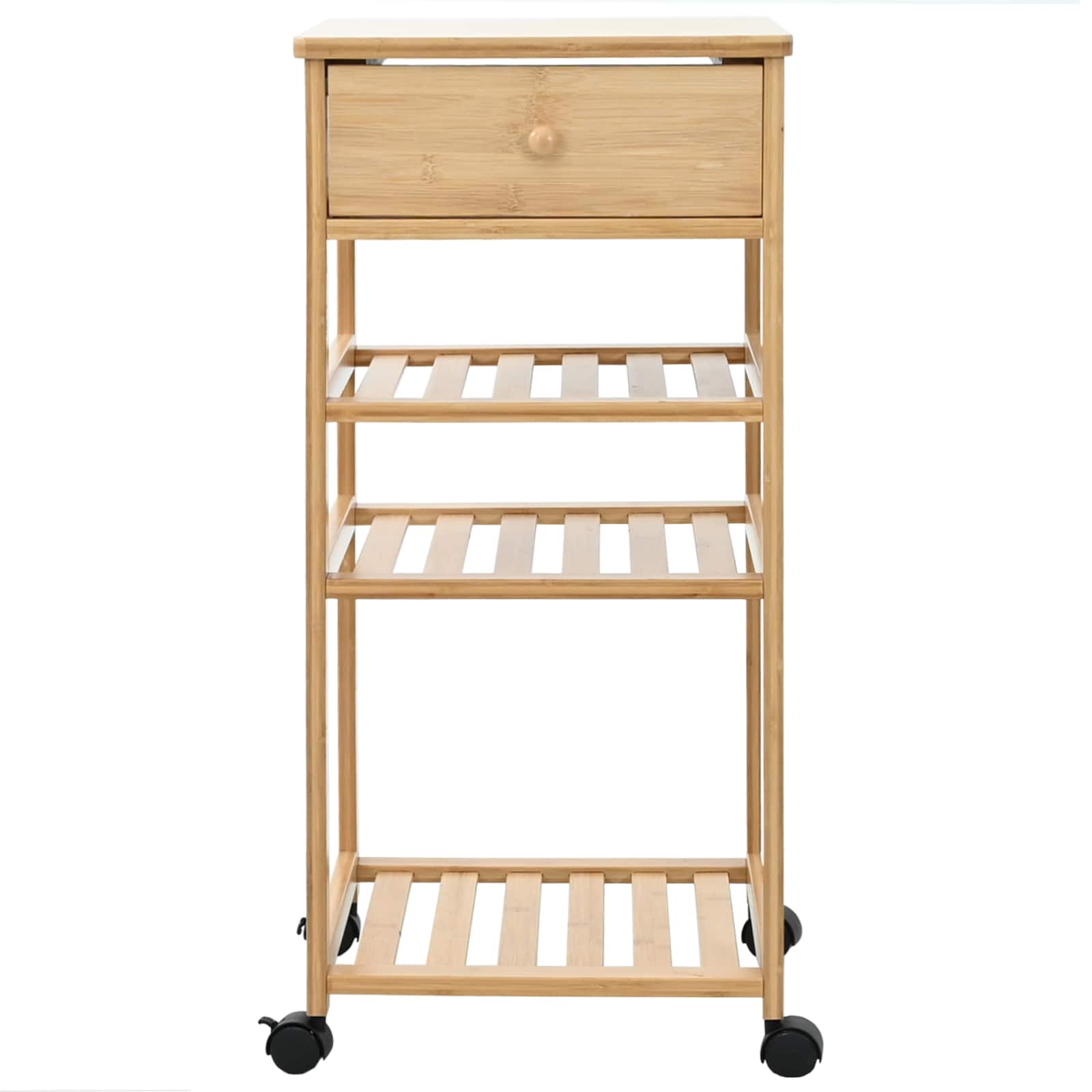 Carrello Da Cucina Con Ruote Naturale 37 X 36 X 80 Cm Bambù - Image 4