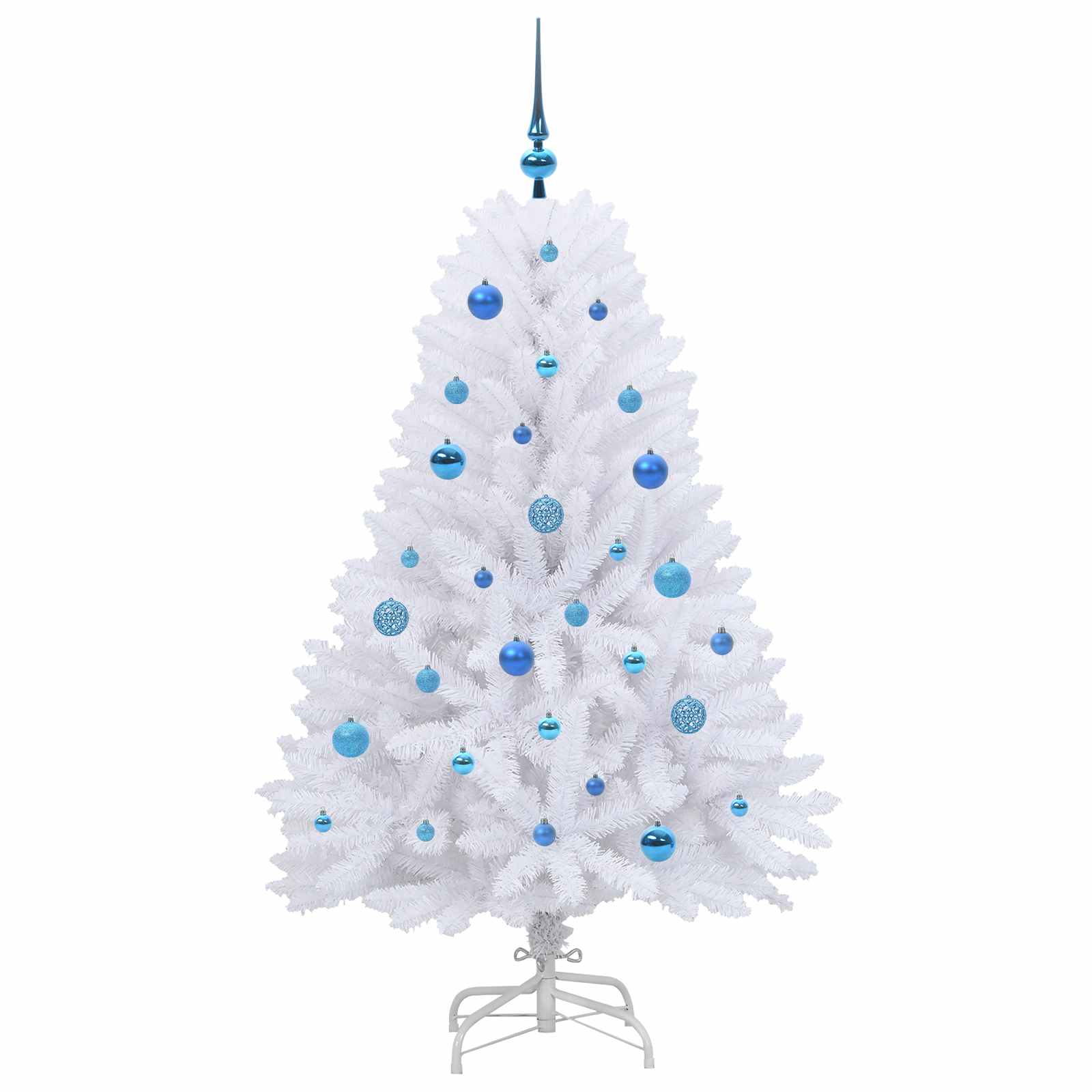 Albero Di Natale Artificiale Con Rami Pieghevoli Bianco 150 cm - Image 4