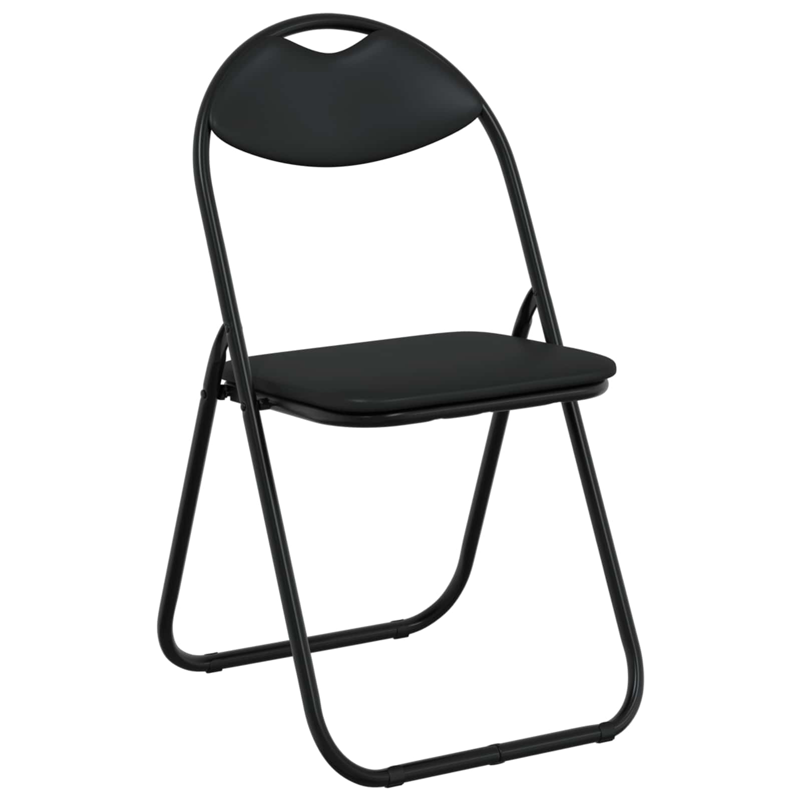 Sedia Pieghevole 2 Pcs Nero 48 X 43,5 X 81 Cm Pelle Sintetica - Image 4