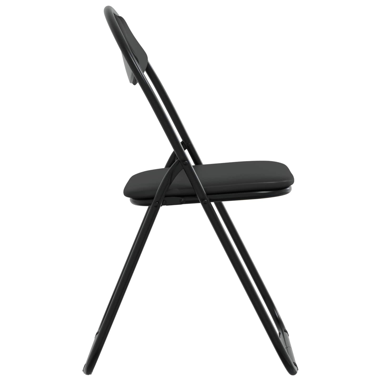 Sedia Pieghevole 2 Pcs Nero 48 X 43,5 X 81 Cm Pelle Sintetica - Image 6