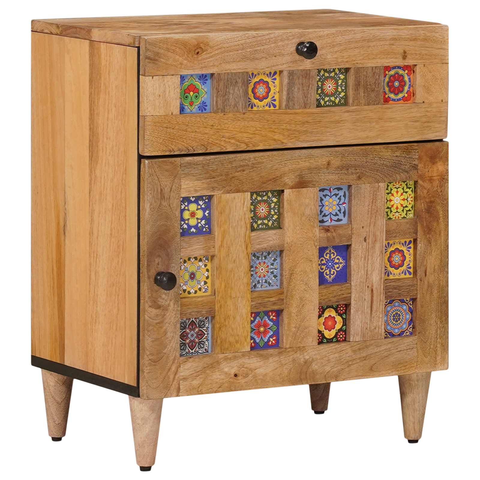 Armadio Da Notte Con Cassetto Naturale 50 X 33 X 60 cm