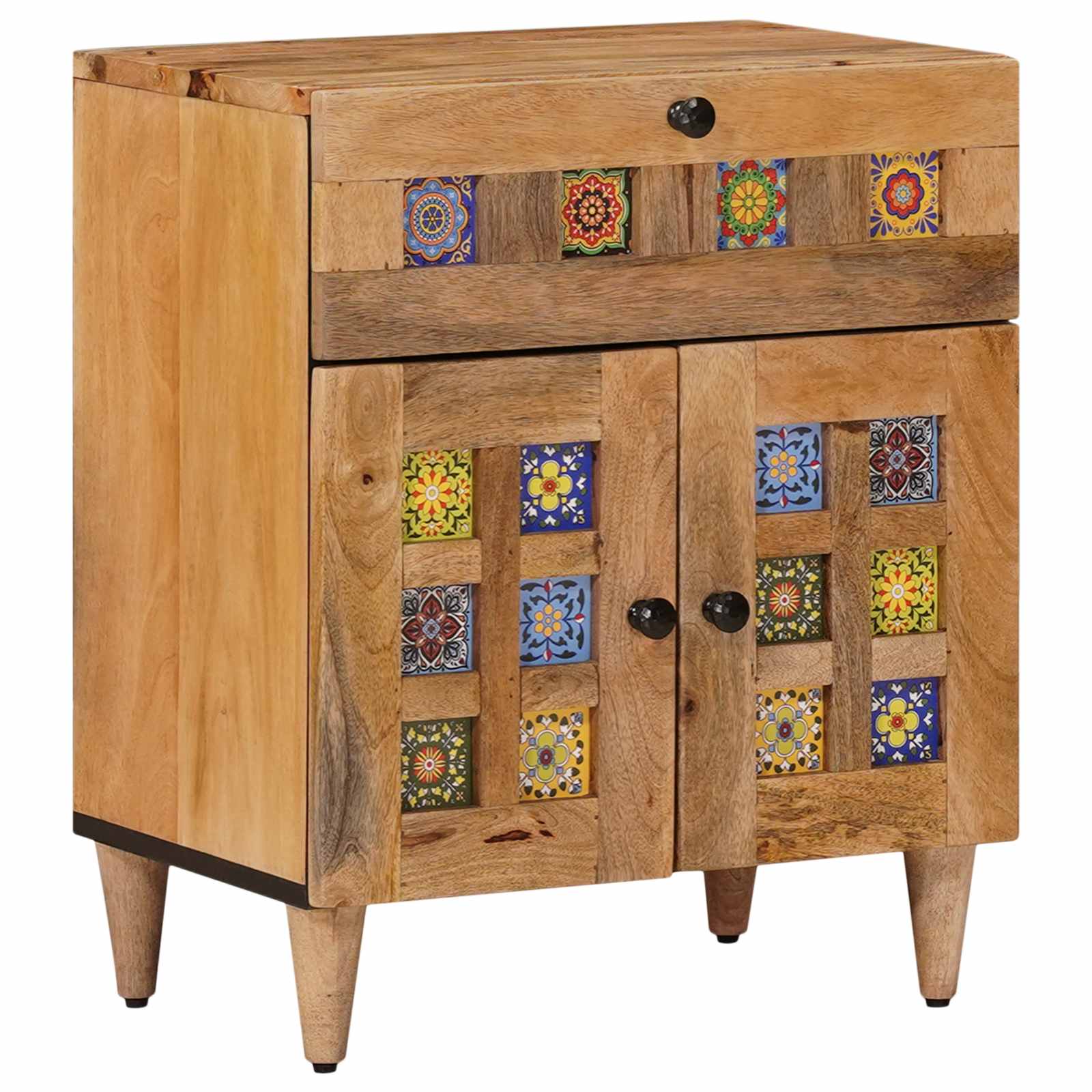 Armadio Da Notte Con Cassetto Naturale 50 X 33 X 60 cm