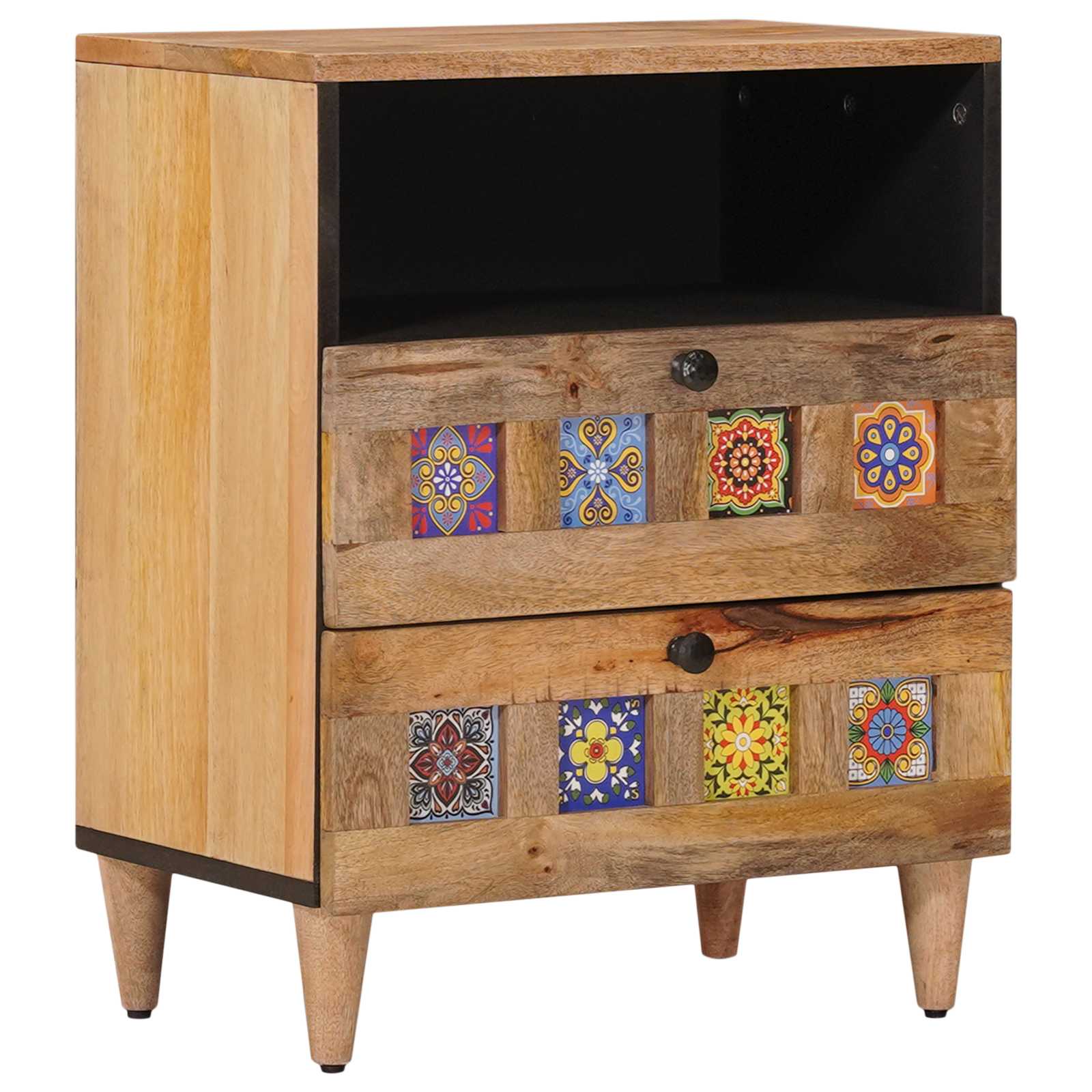Armadio Da Notte Con Cassetto Naturale 50 X 33 X 60 cm