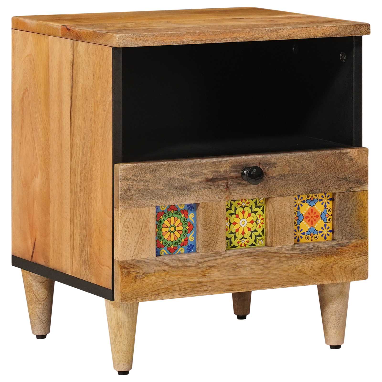 Armadio Da Notte Con Cassetto Naturale 40 X 33 X 46 cm
