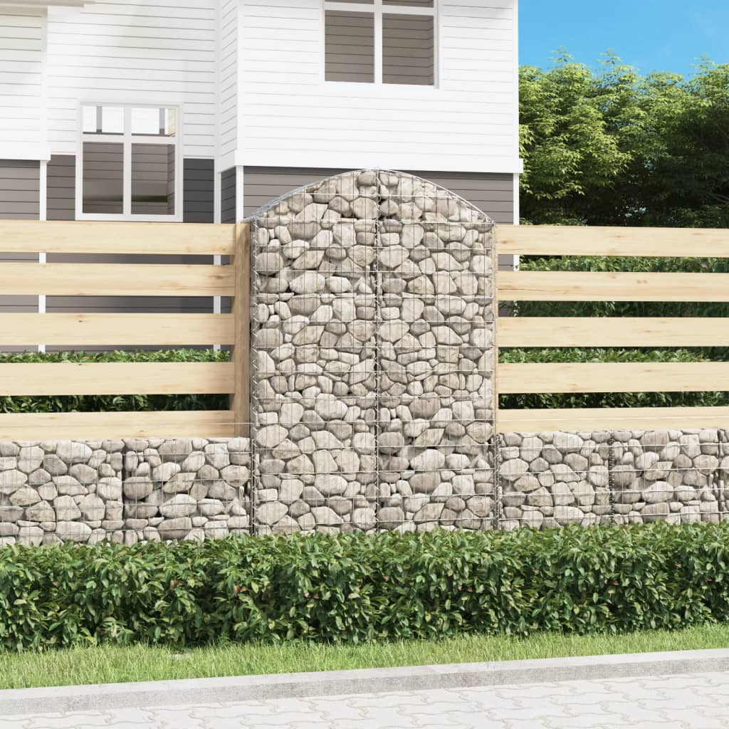 Cesto Gabbione Ad Arco 100x30x160/180 Cm Ferro Zincato