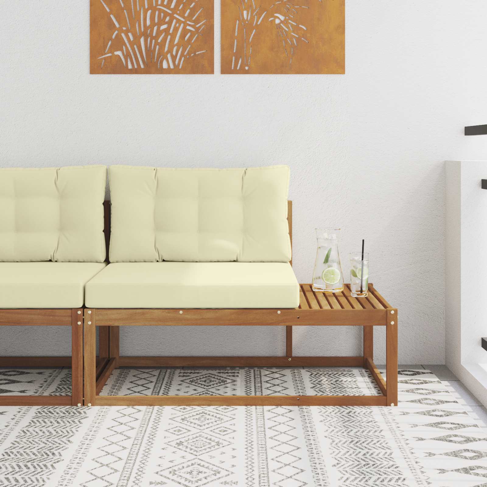 Divano Esterno Finale Con Cuscino Naturale 115 X 83 X 73 cm