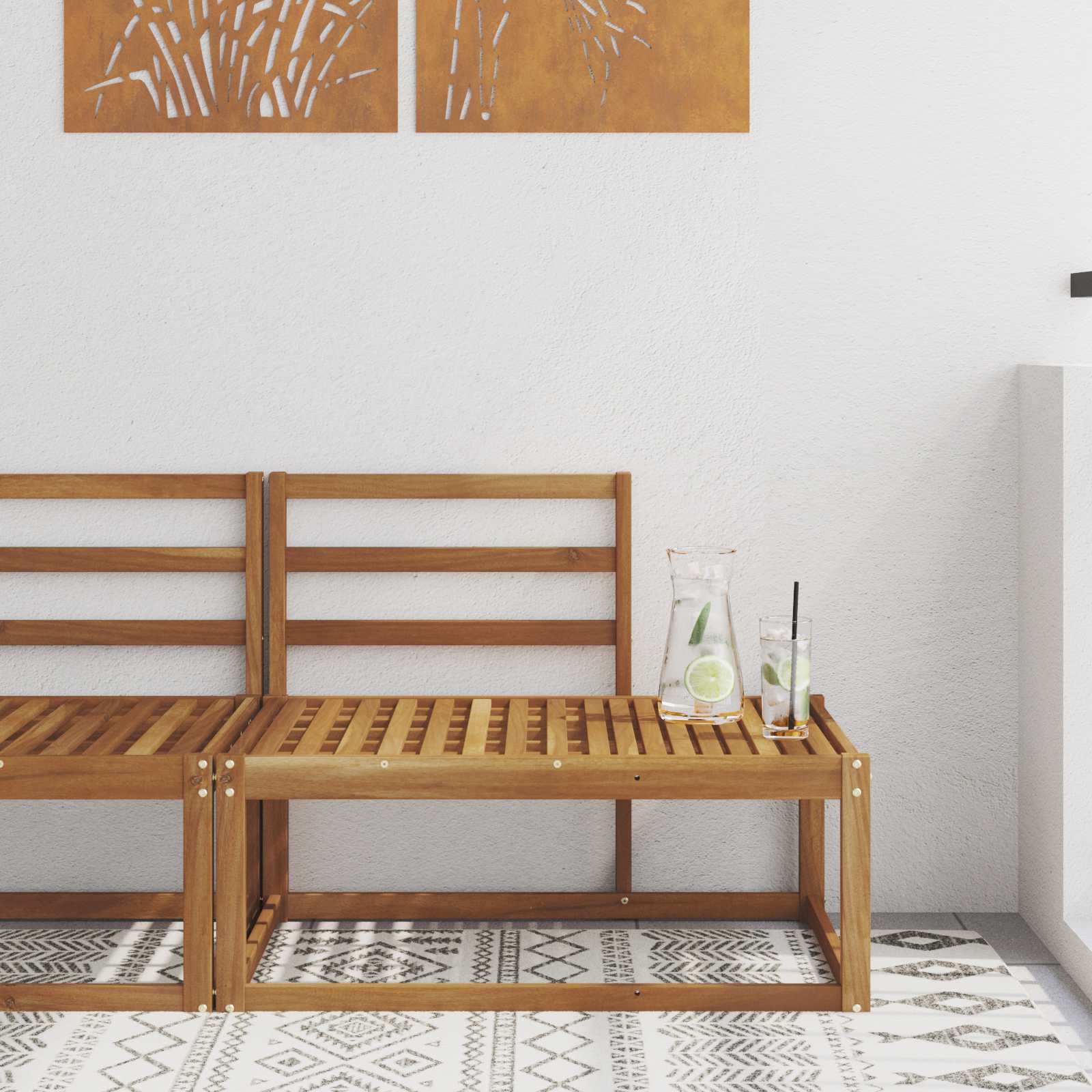 Divano Da Esterno Naturale 91 X 63 X 73 cm
