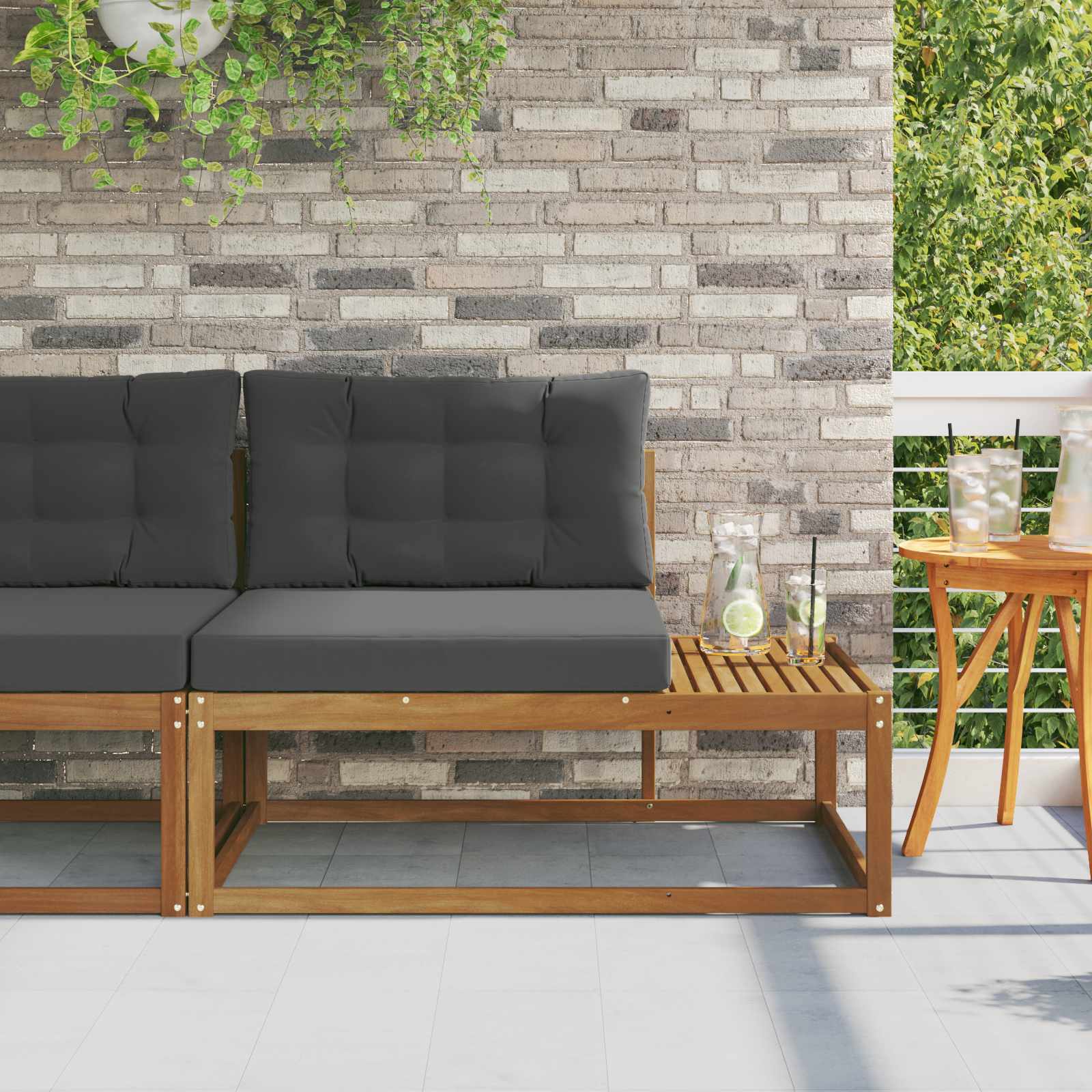 Divano Esterno Finale Con Cuscino Naturale 115 X 83 X 73 cm