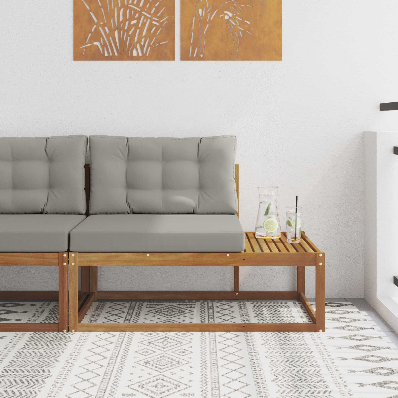 Divano Esterno Finale Con Cuscino Naturale 115 X 83 X 73 cm