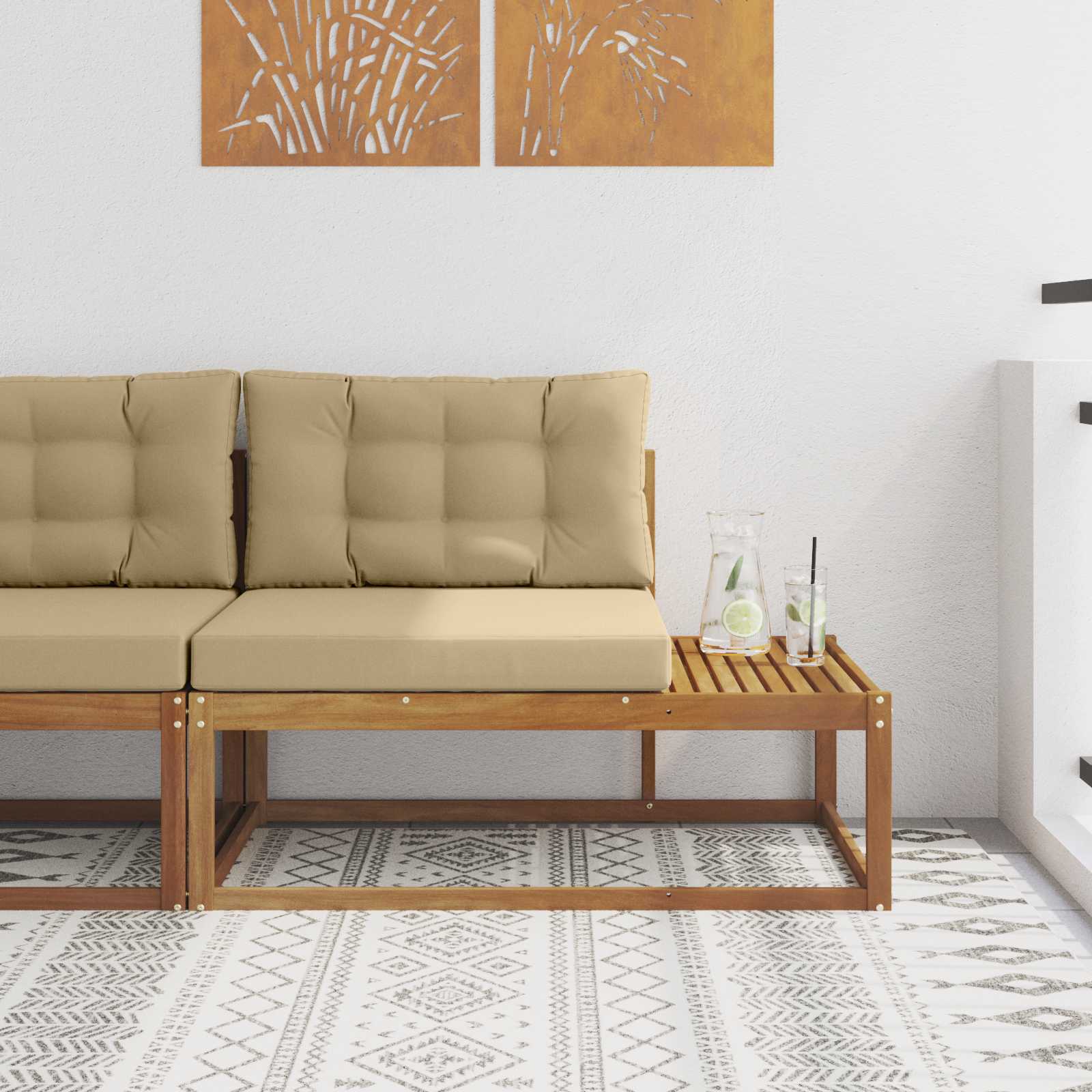 Divano Esterno Finale Con Cuscino Naturale 115 X 83 X 73 cm