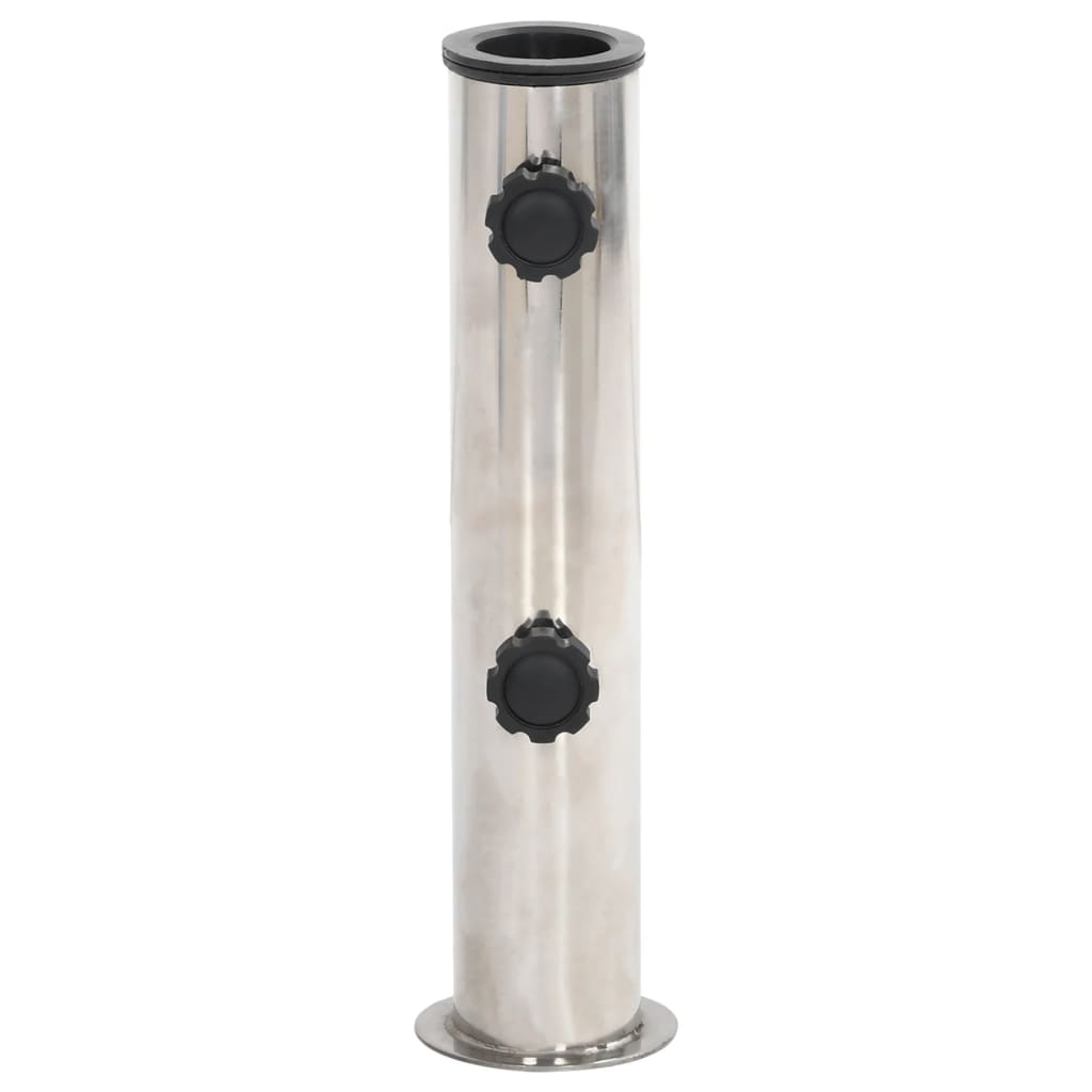 Base Per Ombrellone Per Palo Da Ø38/48 Mm Argento Acciaio Inox