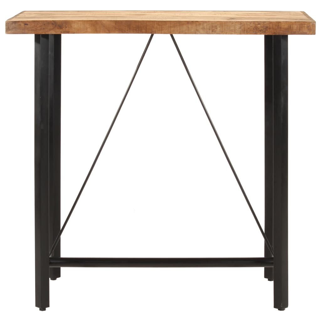 Tavolino Da Bar 110x55x107 Cm Legno Massello Di Mango E Ferro