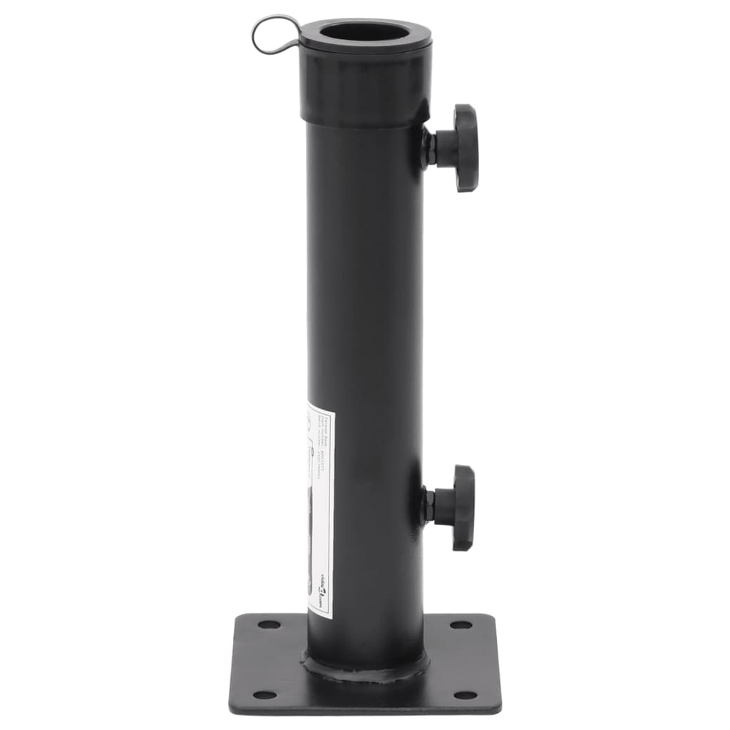 Base Per Ombrellone Per Palo Da Ø38/48 Mm Nero Opaco In Acciaio