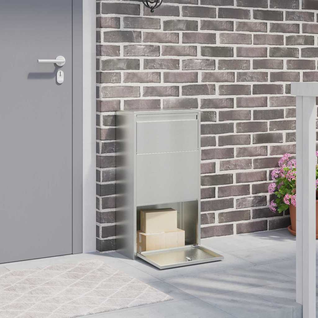 Cassetta Per Pacchi Argento 44 X 22 X 82 Cm Acciaio Zincato