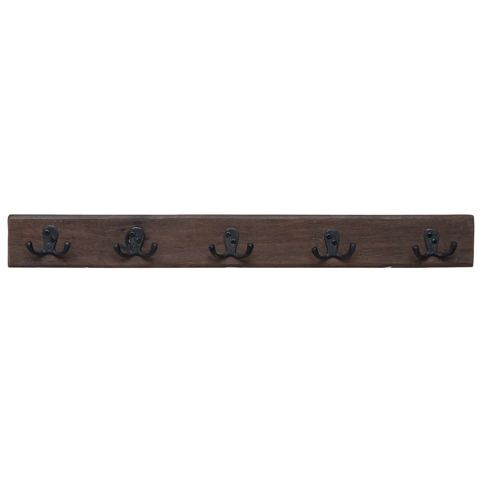 Gruccia Marrone 60 X 7 X 8 Cm Legno Recuperato Massello - Image 6