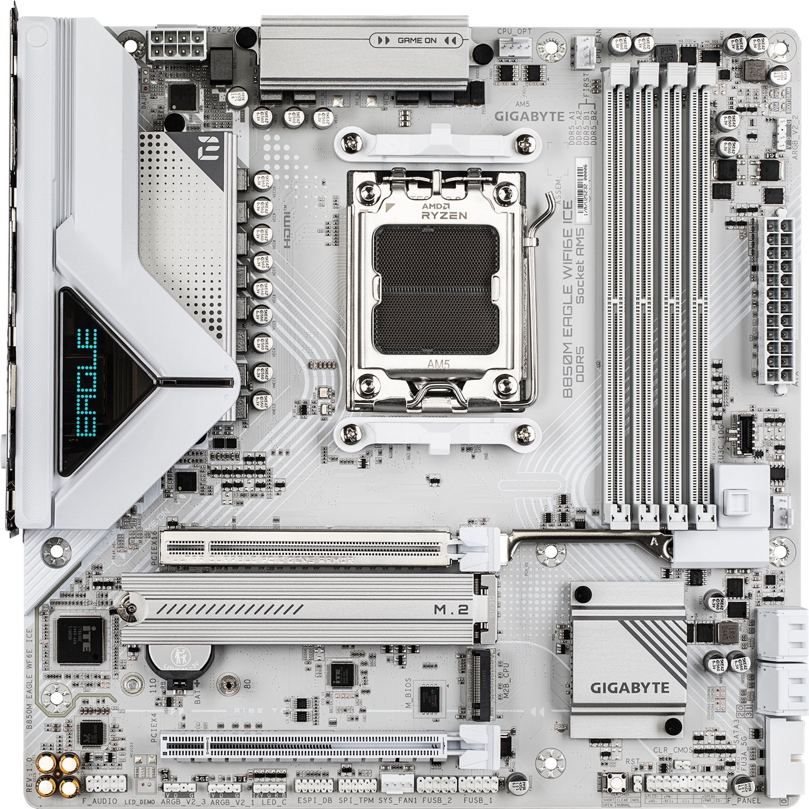 Gigabyte B850m Eagle Wifi6e Ice - Motherboard - Micro Atx - Socket Am5 - Amd B850 Chipsatz - UsB-C 3.2 Gen2, Usb 3.2 Gen 2, Usb 3.2 Gen 1 - 2.5 Gigab